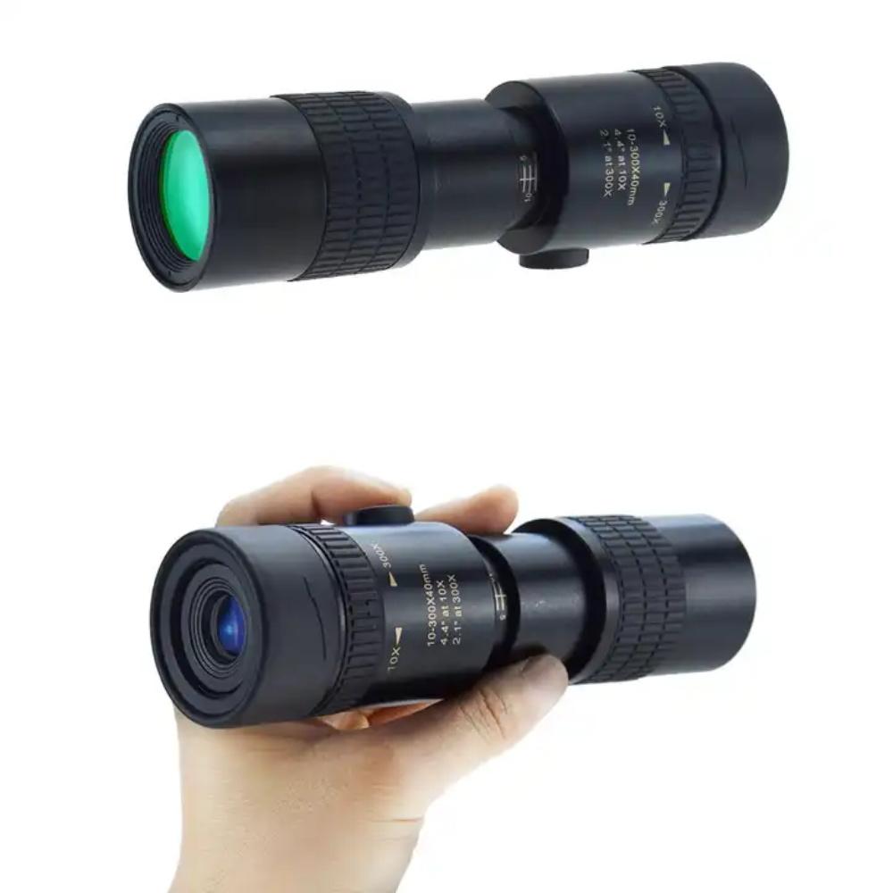 10-300x40mm Tragbares skalierbares Mini-Monokular-Teleskop 30mm Objektivlinse Vogelbeobachtungsspiegel für Camping im Freien