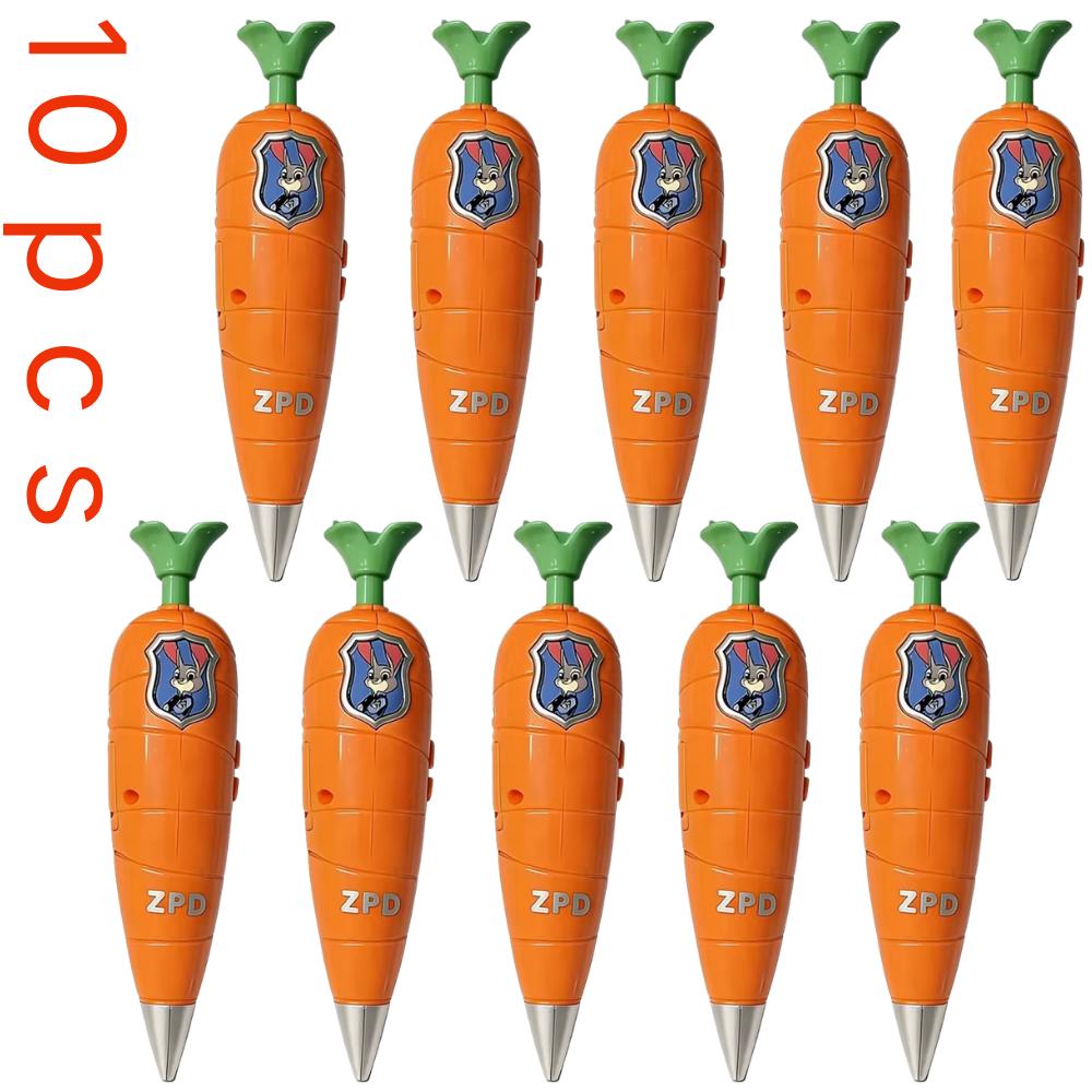 1/3/10Pcs Zootopia Carrot Voice Recorder Pen Cartoon Kids Ballpoint Pen That Can Be Recorded Creative Multi Functional Pens Gift