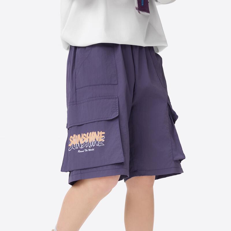 Xiaoyinman Boys  Summer Printed Casual Cargo Shorts 140