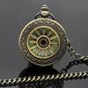 Luxury Luminous Mechanical Pocket Watch Bronze Hollow Wheel Hand-Winding Steampunk Pocket Hanging Chain Antique Watch Best Gifts