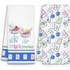 Vintage Coastal Beach Sardine Fish Kitchen Towels, Fish Gifts Hand Towel for Bathroom Decor,Ocean Nautical Sardine Dish Tea Towels for Kitchen,