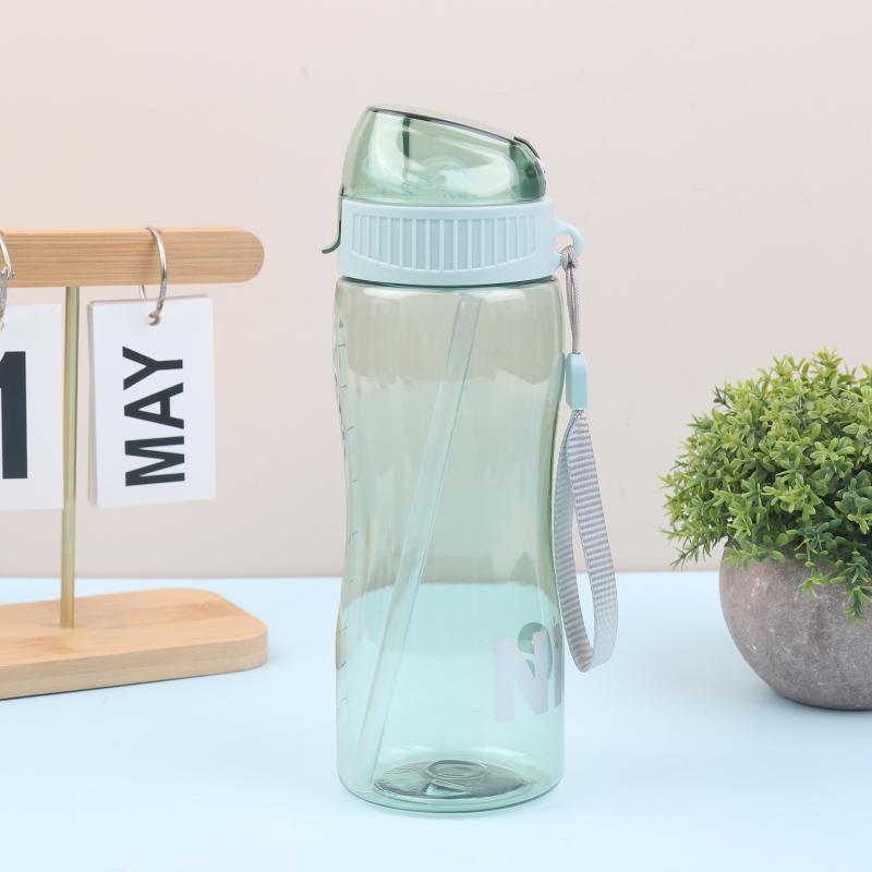 580Ml Portable Leak-Proof Sport Tea Coffee Cup Plastic Water Bottle With Straw For Drinkware Kids Water Bottle For School