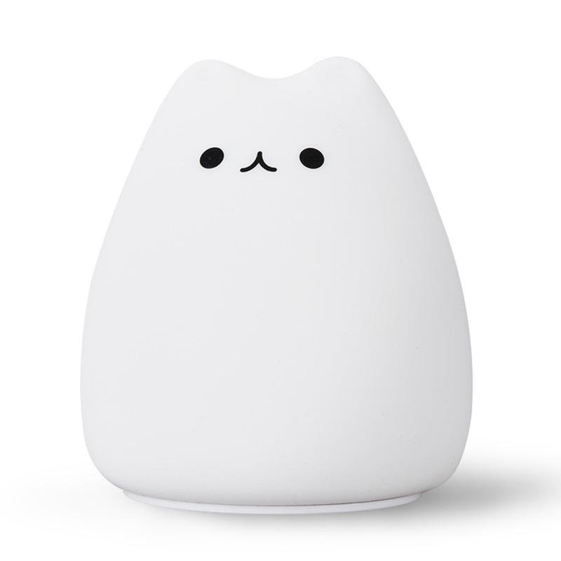 

Светодиодный красочный ночник с изображением животных, кошек, силиконовый мягкий мультяшный детский светильник для детей, подарок