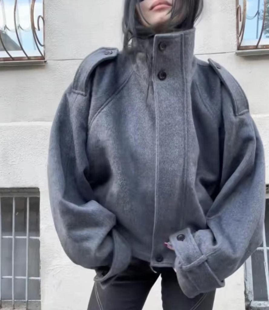 Women's Casual Stand-Up Collar Short Jacket