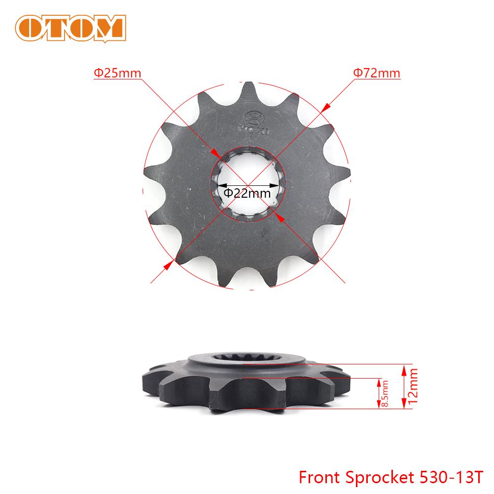 OTOM Motorcycle Front Sprocket NC450 Engine Parts 13T 14T Chainwheel Fit 520 530 Chain For ZONGSHEN KAYO BSE KEWS Motocross Bike