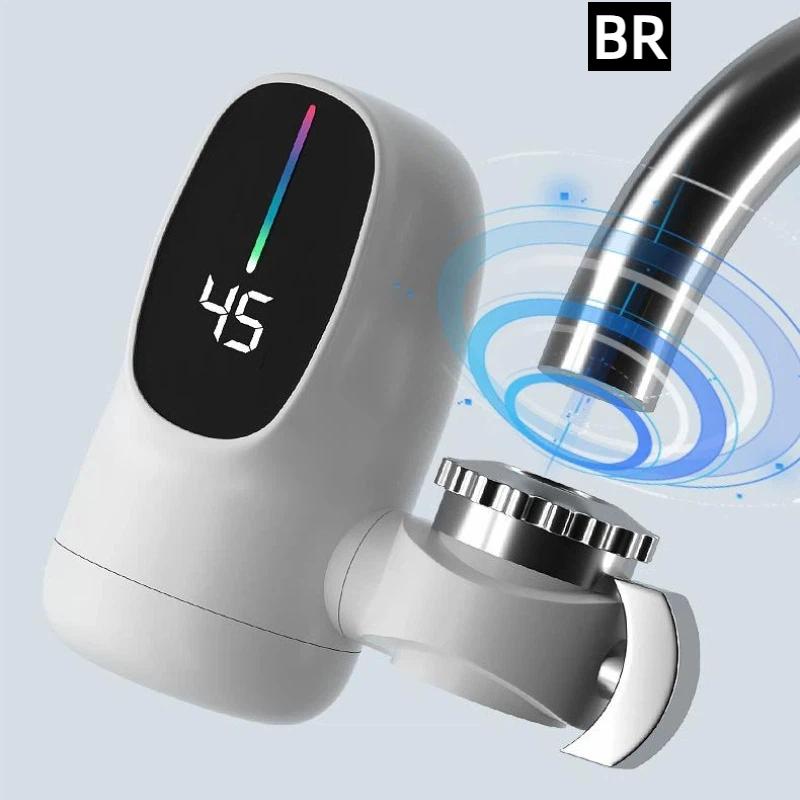 Electric Instant Hot Water Faucet Led Temperature Display Tool Free Installation