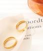 Gold-Plated Titanium Steel Unisex Matching Rings - Simple Trendy Design for Couples