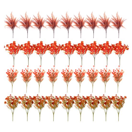 4/8/12/16/24/36Pcs Artificial Flower Realistic Fake Plastic Flower Home Office Wedding Party Table Centerpiece Indoor Outdoor Faux Plants Bloom