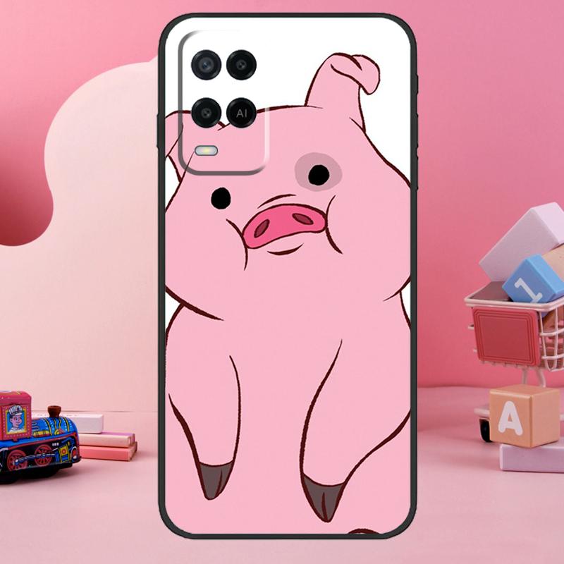 Cute PINK Kawai Pig Case For Oppo A74 A94 A54 A17 A57 A77 A76 A16 A96 A18 A60 A80 A40 A38 A58 A78 A98 A15 A5 Pro