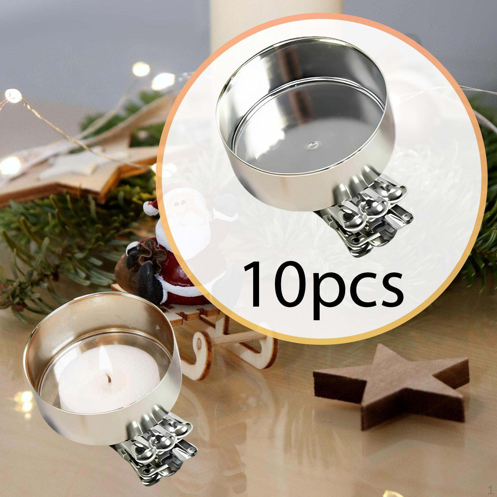 

10 штук Клипсы для свечей на елку Легкое маленькое металлическое украшение серебряный