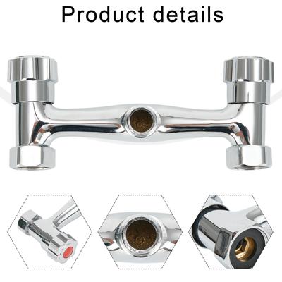 Bathroom Shower Mixer Valve Brass Chrome Finish Twin Outlet Valve Bar Copper Responsive Safe Shower Mixer Taps