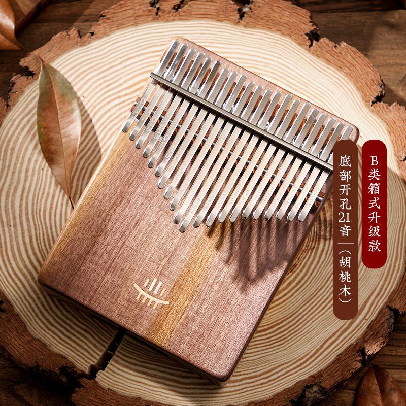 Kalimba 17 Keys with Hole 21 Keys Kalimba Full Solid Wood Thumb Piano Musical Instrument Professional Mbira For Beginners