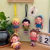 Plush Bear Keychain With Frumpy Boy Design For Birthday Gift And Bag Decor