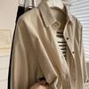 Korean Style Retro Corduroy Shirt: Women's Versatile Long Sleeve Spring/Autumn Layering Top