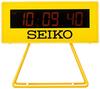 Seiko Clock SQ815Y Digital Mini Timer Clock, Yellow, 93 x 104 x 45mm