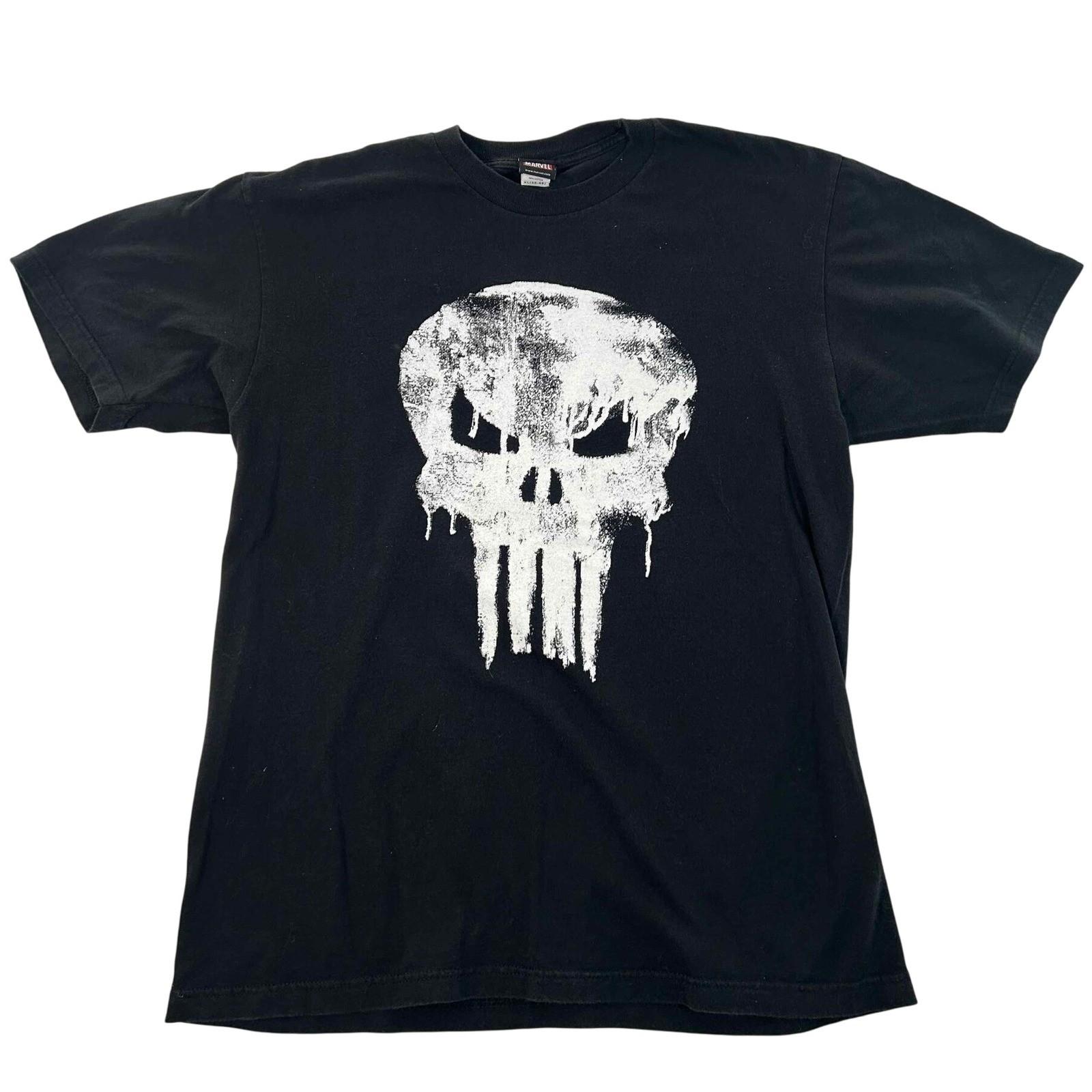 Marvel Punisher Graphic Skull Print Short Sleeve Black XL Unisex T-Shirt S