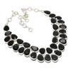 Natural Black Spinel Gemstone 925 Sterling Silver Jewelry Necklace 18" AN-2216