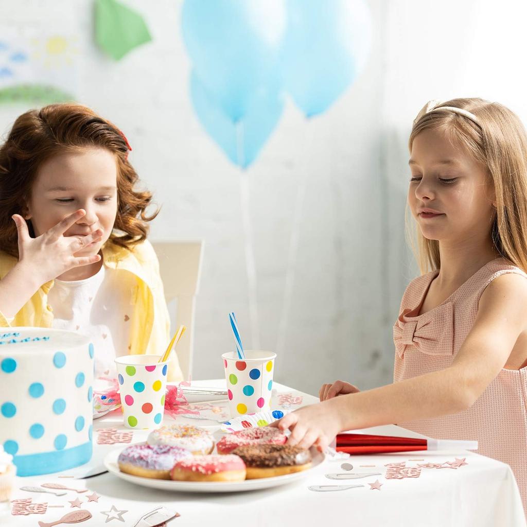 WILLBOND 3000 Pcs Rose Gold Happy Birthday Confetti for Table Silver Pink Stars Sequ Confetti Metallic Foil Table Scatter Decorations for Girls