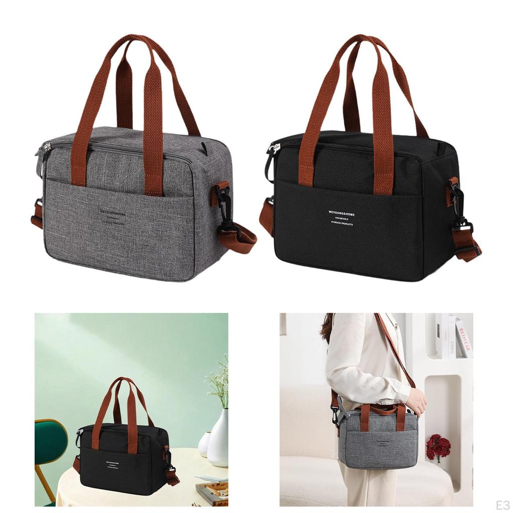 Insulated Cooler Bag Reusable Cold Food Thermal for Office Camping