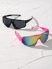 2PCS Punk Oversized Wrap-Around Fashion Glasses For Daily Outdoor Cycling Life Geometric Eyewear Accessories.