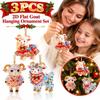 2D Flat Goat Hanging Ornament Set Acrylic Christmas Tree Ornament  Shop Window Display
