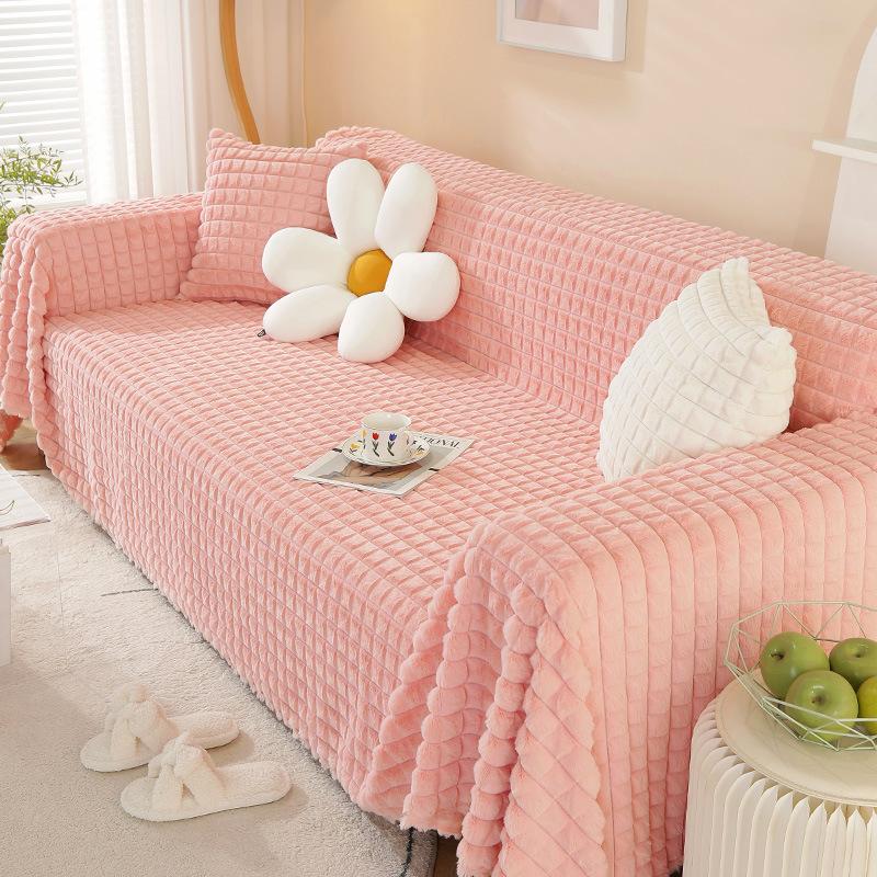 

Чохол для дивана Простий Сучасний Захист від котячих подряпин Подушка для дивана Зимовий кролик Плюшевий нековзкий Чохол для дивана Ковдра Рушник 160*130cm