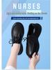 Women's Genuine Leather Lace-up Nurse Shoes - Soft Sole, Non-slip, Breathable, and Comfortable for Hospital Work