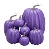 7 piezas Calabaza Simulada Pintura Brillante Ligera Creativa Reutilizable Calabaza de Espuma para Decoración Atrezzo