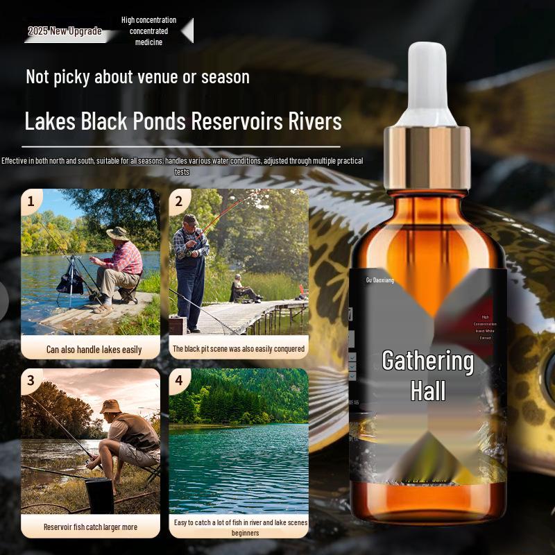 Gudao Xiangju Yitang 50ml Aditivo de Pesca de Alta Concentración para Peces de Agua Dulce: Carpa Crucian, Carpa de Hierba, Bagre Amarillo.