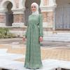M217#6: Multi-color Muslim Women's Middle Eastern Chiffon Long Dress - New Malaysian Pleated Robe Design