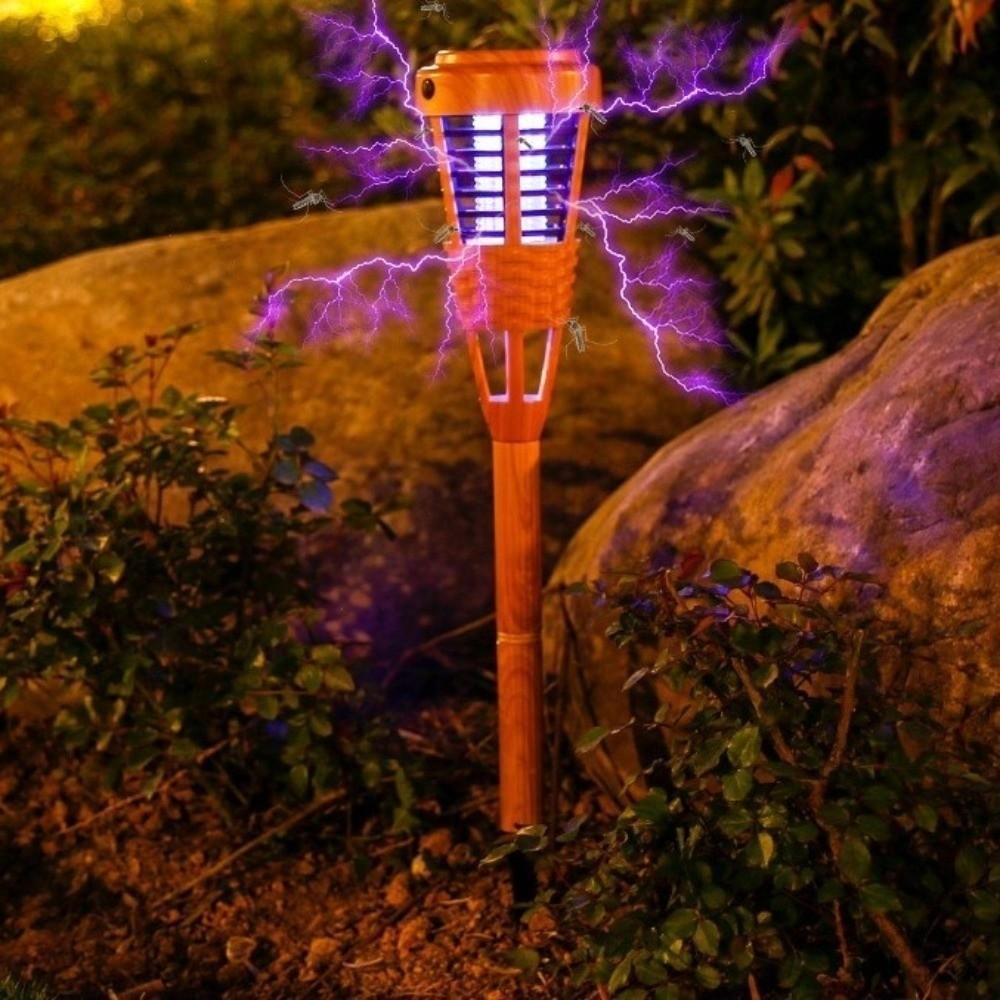 Non-toxic Safe Outdoor Bug Zapper Ground Spike Plug-in UV Light Insect Trap Lamp  Yard Patio