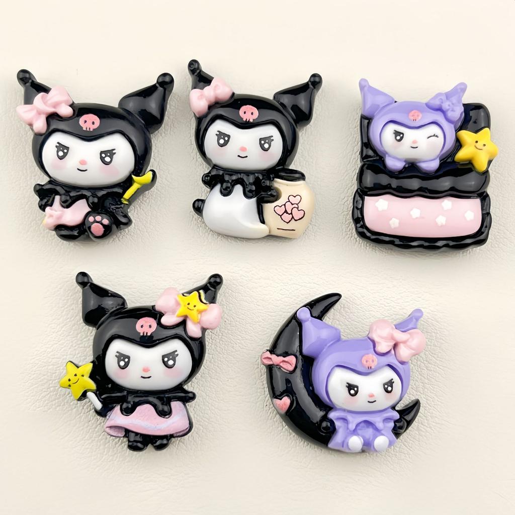 10Pcs New Mini Kawaii Cartoon Good Night Animal Series Flat Bottom Scrapbook Diy Jewelry Making Hairwear Accessorie A32
