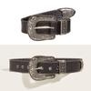 Relief Star Pattern Buckle Belts Woman Western Y2k Girls Belt for Jeans Men