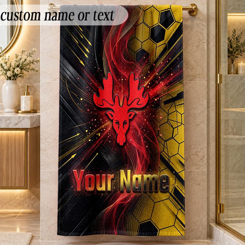 Beach TowelWatford FC Custom Name Text Personalized Soft Towel for Beach Pool Indoor Home Decor Gift