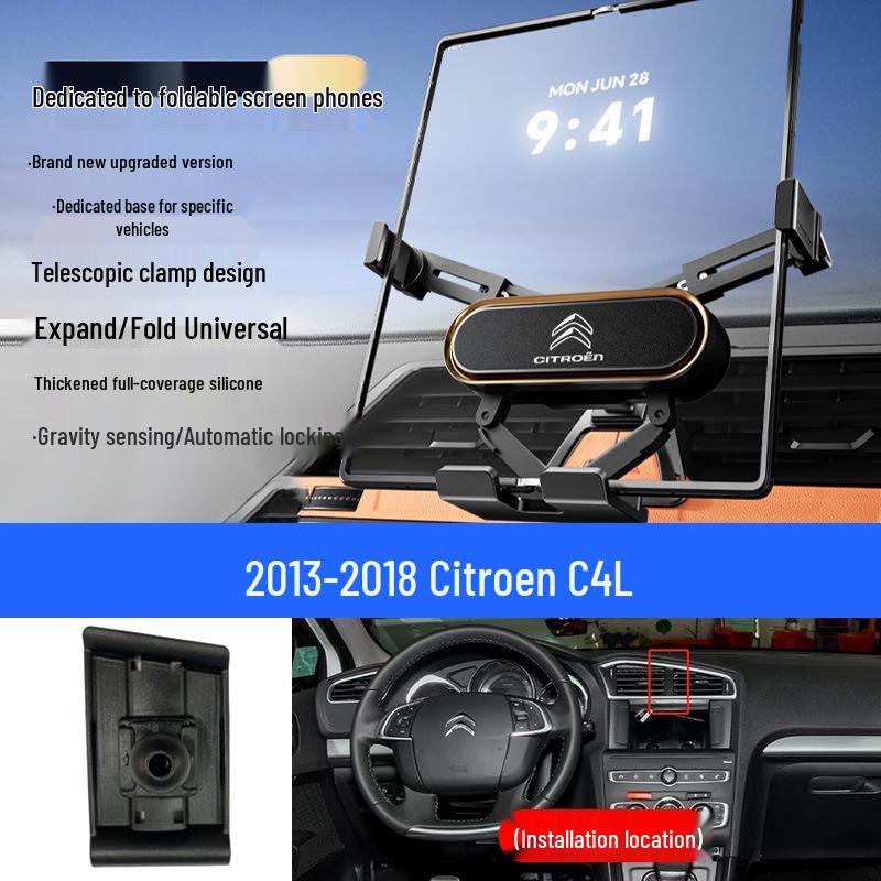 Folding Phone Holder for Citroën Elysee, Tianyi, C5, Versailles C5X, C4L / C4 Sega Models