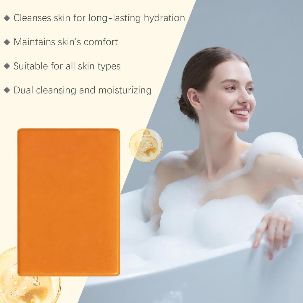 Persimmon Soap Bar for Body Odor Control, NaturalDeodorizingSoap for Eliminating Strong Smell, HandmadeBar Soap Deodorant Smooth Skin Deeply Cleansing