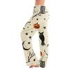 Damen Halloween Print Kordelzug Hose Lässige Lounge Hose Halloween Thema Bedruckter Elastischer Bund Entspannte Passform Hose