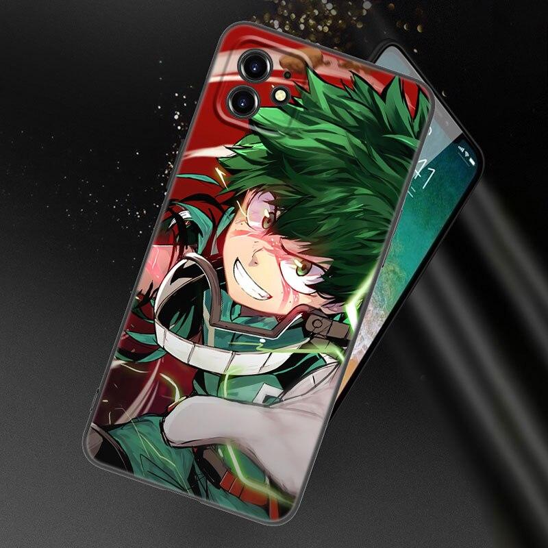 Pouzdro na telefon My Hero Academia pro Apple iPhone 13 12 Mini 11 Pro XS Max XR X 8 7 6S 6 Plus SE 2022 2020 5S 5 Měkký TPU Černý Kryt