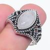 Natural Moonstone Gemstone 925 Sterling Silver Jewelry Ring Size 7.5 B0q31
