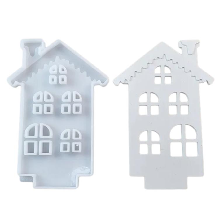 Candle Stand Silicone Mold Candlestick Mold Snow House Candle Holder Ornament Mould Epoxy Table Decoration Molds