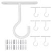 Decor And Placement Options Wrought Iron Hooks Wall Hanging Hooks Versatile Wall Installation High Load Capacity Two-piece Set