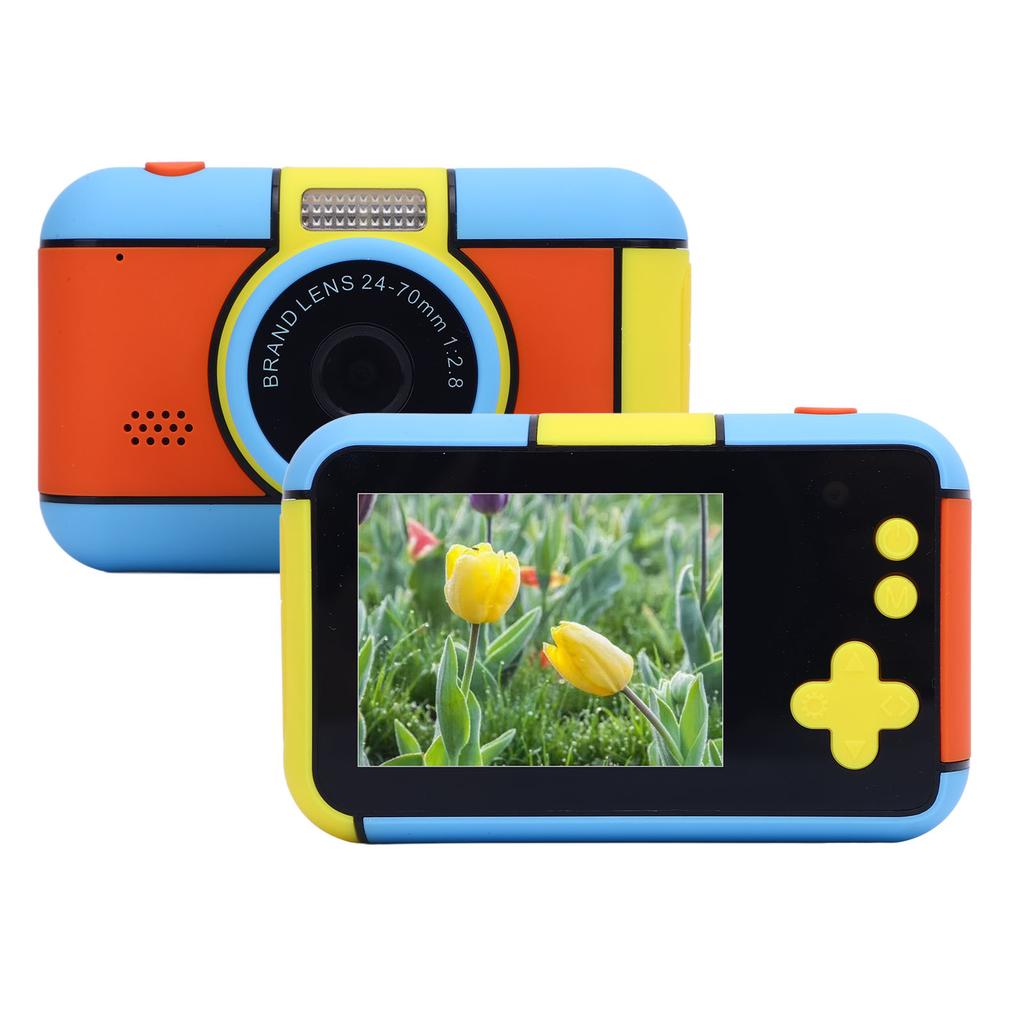 32MP 1080P Digital Camera with 2.4 Inch Screen LED Flash Compact Small Camera Toy with 32G Memory Card for Boys Girls Photography