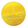 Chinese tourist attraction, Xi'an Big Wild Goose Pagoda, tourist attraction, gold-plated color printed commemorative medal, gold coin