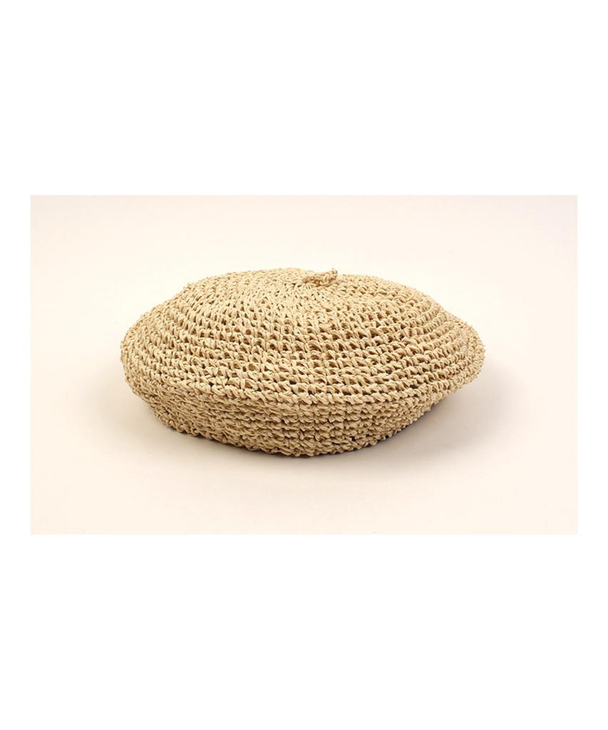 Yunibeosyeolkemiseuteuli Rattan Beige Beret Rattan Beret