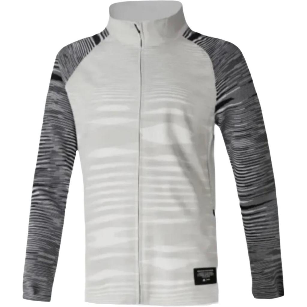 Adidas X Missoni Collaboration Sports Comfortable Stand Collar Long Sleeve Jacket Men Jacket Gray DY2018