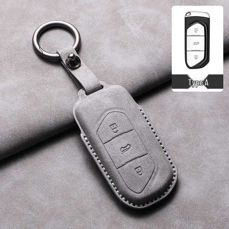 Lantu Free Key Case Sheepskin 2024 New Energy Vehicle Leather Retro Key Cover