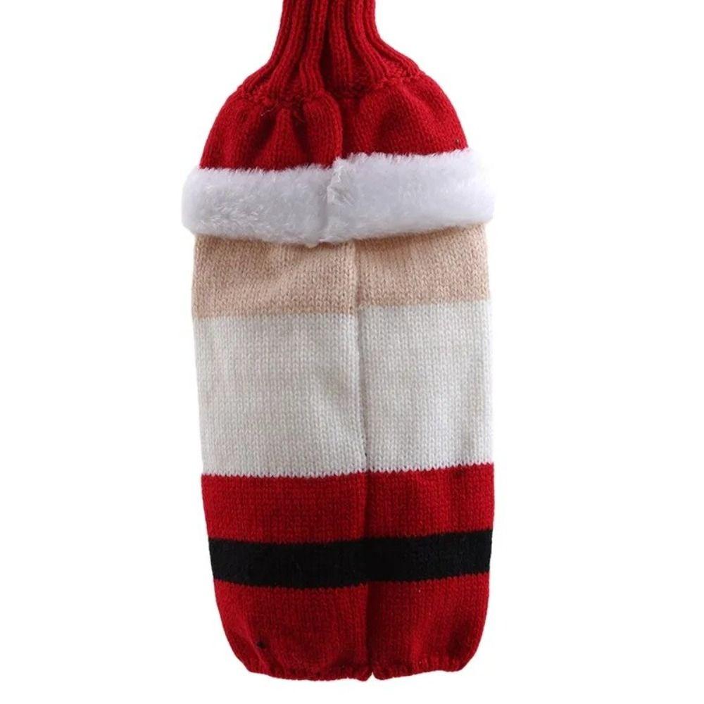 Santa Clause Wine Bottle Decorative Case Cloth Wine Bottle Accessories  Table