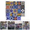24pcs Self-adhesive Colorful Pattern Wall Decals Hard-wearing Waterproof Sticker  Staircase
