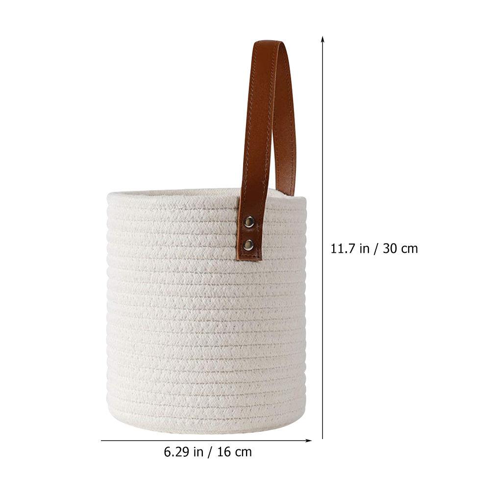 Cotton Rope Hanging Basket for Wall Storage Small Space Saver Organizer Ideal for Flowers Fruits Vegetables in Kitchen Bedroom
