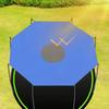 10/12/14ft Feet Outdoor Trampoline Shade Sun Cover Oxford Cloth Waterproof Trampoline Canopy Rainproof Tent Cover for Outdoor